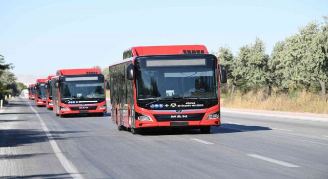 Konya Büyükşehirin toplu ulaşım filosu yeni araçlarla güçleniyor