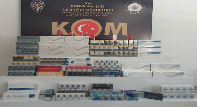 Konyada 3 bin 485 paket kaçak sigara ele geçirildi