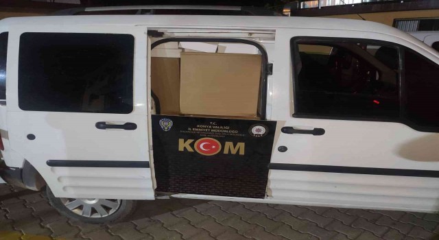 Konyada 330 bin adet makaron ele geçirildi: 2 gözaltı