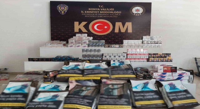 Konyada kaçak sigara operasyonu