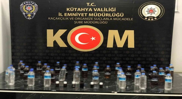 Kütahyada iş yerinde kaçak alkol yapıp satan şahıs gözaltına alındı