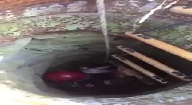 Kuyuya düşen keçi itfaiye ekiplerince kurtarıldı