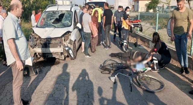 Manisada kamyonetin çarptığı bisikletli öldü
