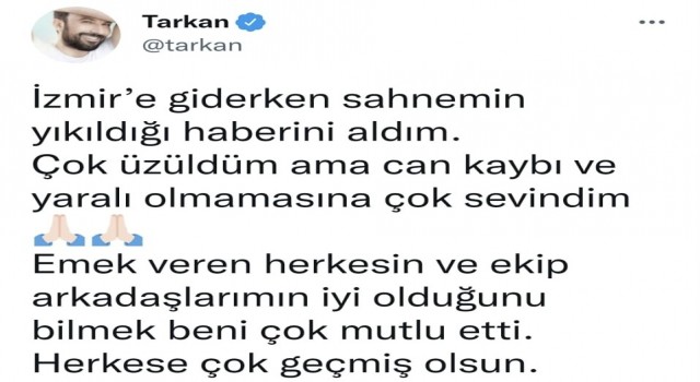 Megastar Tarkan: “Konserin gerçekleşmesi için elimizden ne gelirse yapacağız”