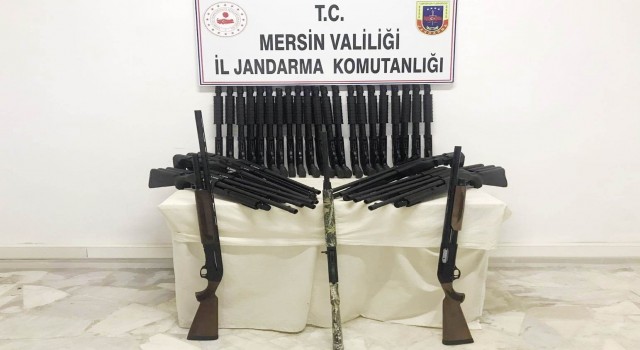 Mersinde 36 adet kaçak av tüfeği ele geçirildi