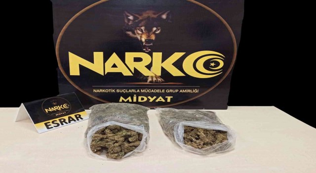 Midyatta 1.5 kilogram esrar ele geçirildi