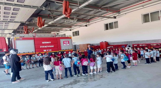 Minik öğrenciler için yangın tatbikatı yapıldı