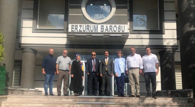 Mobbing ile Mücadele Derneği yönetiminden Erzurum Barosuna nezaket ziyareti