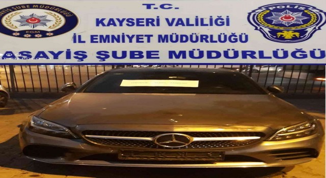 Nevşehirde çalınan milyonluk otomobil Kayseride bulundu