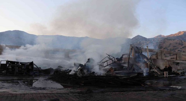 Oltuda kereste fabrikası yandı, zarar 50 milyon TL