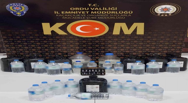 Orduda sahte alkollü içki operasyonu
