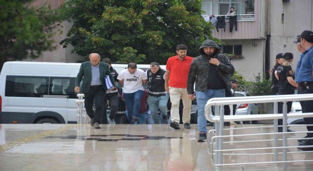 Orduda silahlı olaylara karışan 8 kişi adliyeye getirildi