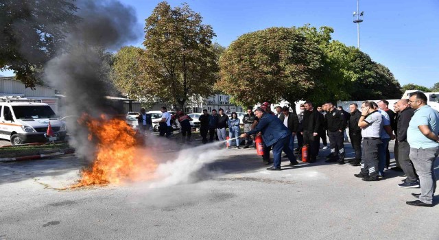 Osmangazi Belediyesinde yangın tatbikatı