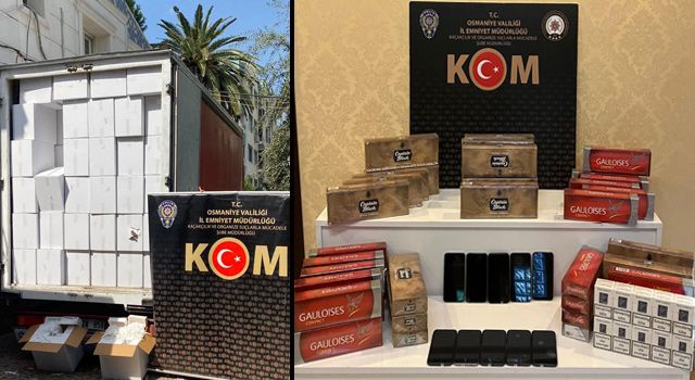 Osmaniye’de 9 milyon 636 bin makaron ele geçirildi