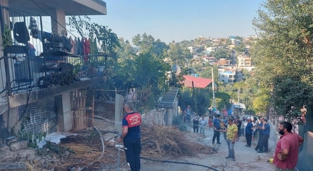 Osmaniyede ev yangını büyümeden söndürüldü