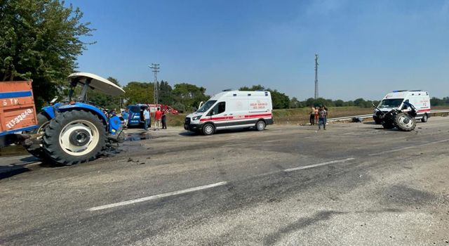 Osmaniye'de traktör ile otomobil çarpıştı: 1 ölü, 4 yaralı