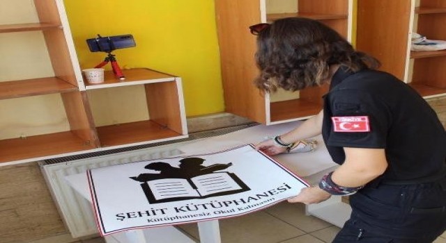Özalpta Göztepeli şehit adına kütüphane yapıldı