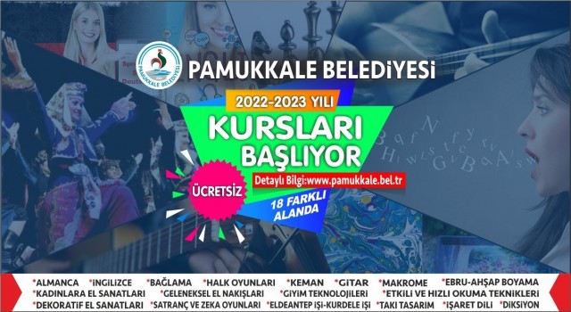 Pamukkale Belediyesinin yeni dönem kursları başlıyor