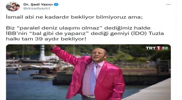 Şadi Yazıcıdan, Ekrem İmamoğluna İDO tepkisi