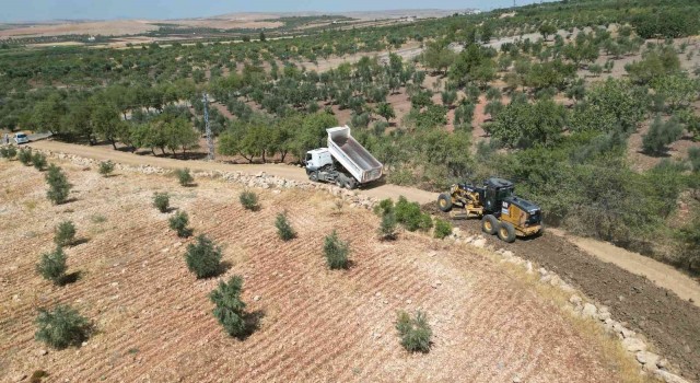 Şahinbeyde çiftçiye yol desteği
