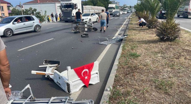 Samsunda zincirleme trafik kazası: 1 yaralı