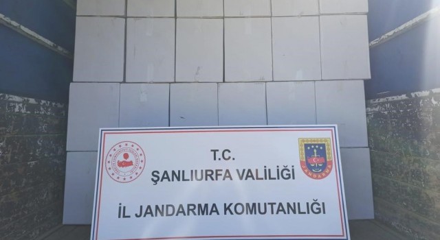 Şanlıurfada 1 milyon 600 bin makaron ele geçirildi: 3 gözaltı