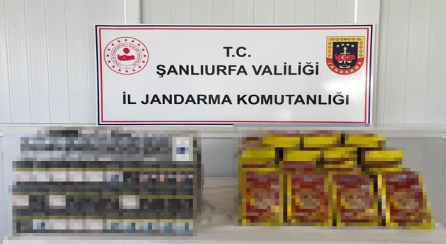 Şanlıurfada gümrük kaçağı sigara ve çay ele geçirildi