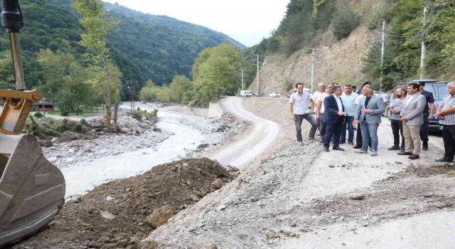 Sel bölgesinde yapılan çalışmalar denetlendi