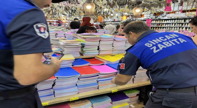 Sincan Belediyesi Zabıta ekiplerinden kırtasiye denetimi