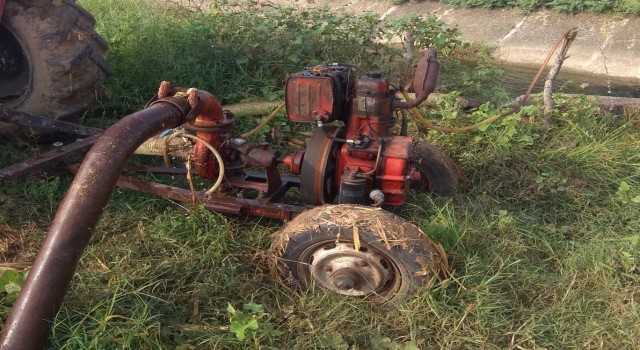 Sulama motoru çalan 2 şüpheli yakalandı
