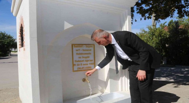 Tarihi çeşme yeniden inşa edildi
