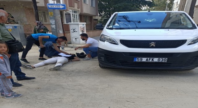 Tekirdağda devrilen motosikletin sürücüsü yaralandı