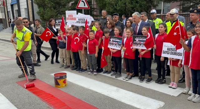 Trafikte yaya önceliğine dikkat çekmek amacıyla etkinlik düzenlendi