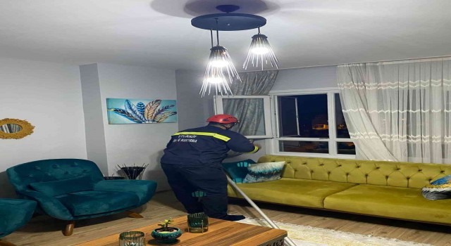 Yalovada eve giren yarasayı itfaiye ekipleri çıkardı