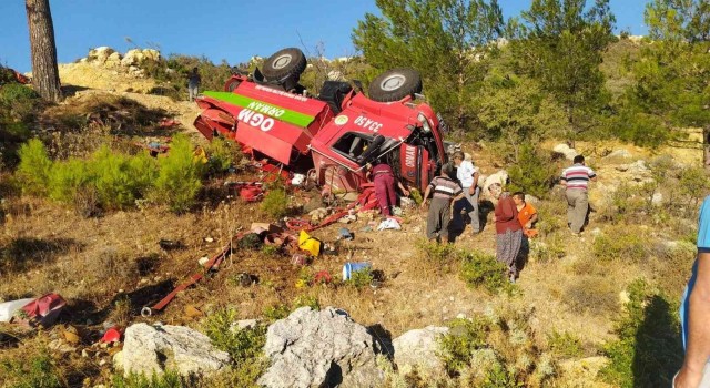 Yangına giden orman personeli kaza yaptı: 3 yaralı