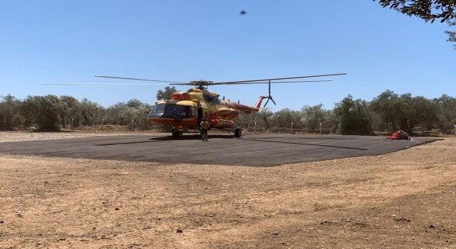 Yarasa helikopterler gece yangınlarının söndürülmesinde büyük rol oynadı