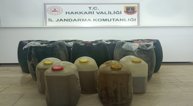 Yüksekovada 600 litre kaçak akaryakıt ele geçirildi