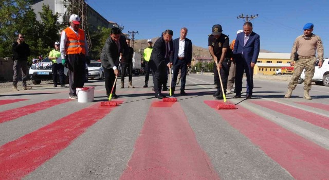 Yüksekovada ‘Yayalara öncelik duruşu, hayata saygı duruşu etkinliği