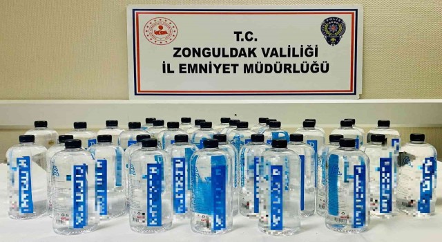 Zonguldakta etil alkol ve makaron ele geçirildi