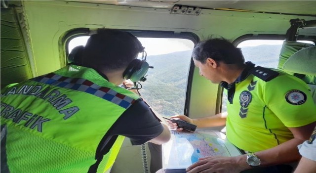 Zonguldakta havadan trafik denetimi gerçekleştirildi