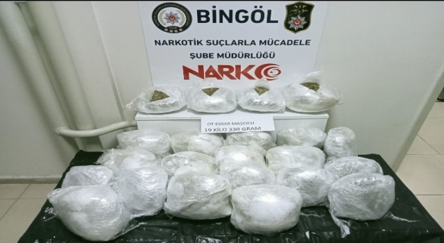19 kilo esrar ele geçirildi, 1 şüpheli tutuklandı