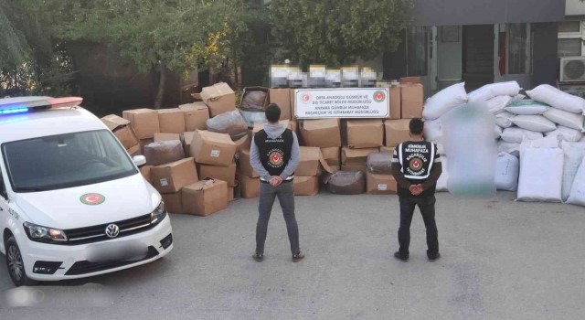 Ankarada 3 milyon liralık 3 ton kaçak tütün ele geçirildi