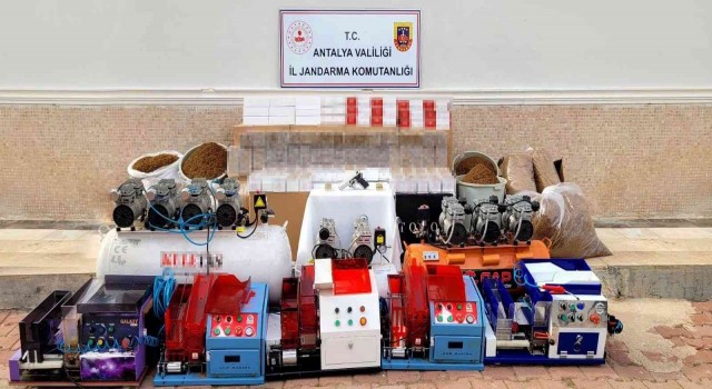 Antalyada jandarmadan 500 bin liralık kaçak sigara operasyonu