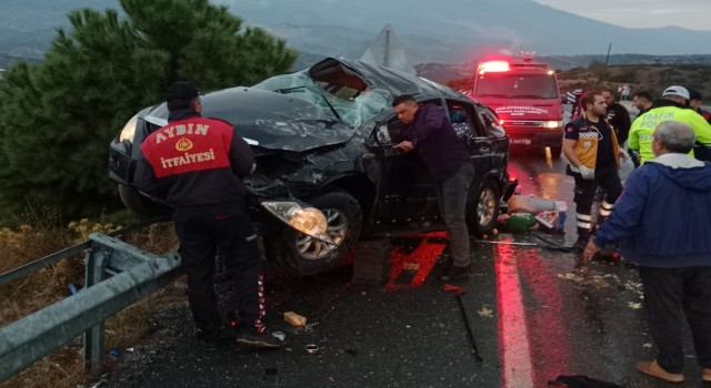 Aydın'ın Çine ilçesinde trafik kazası: 1 ölü, 1 yaralı