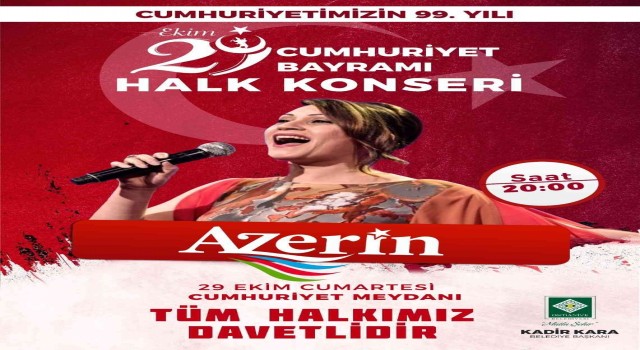 Azerin Osmaniyede Cumhuriyet konseri verecek