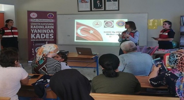Balatta öğrenci velileri ve öğretmenlere KADES bilgilendirmesi