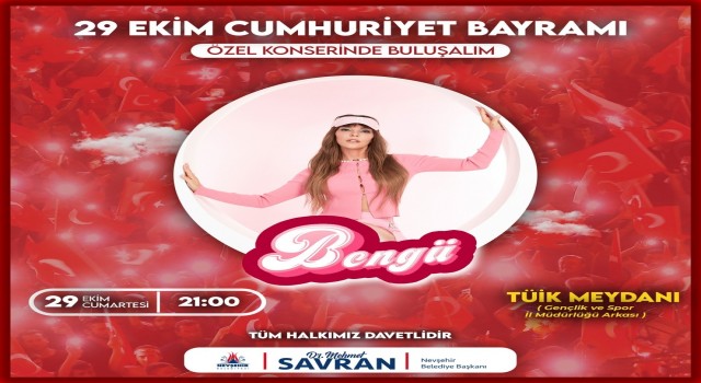 Bengü 29 Ekimde Nevşehirde sahne alacak