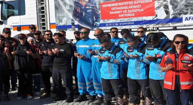 Beşir Arama Kurtarma ekipleri İzmir depreminde hayatını kaybedenleri andı