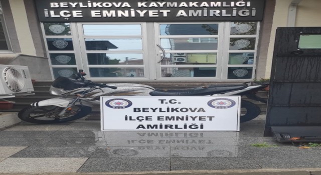 Beylikovada çalıntı motosiklet bulundu