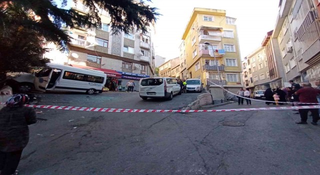 Beyoğlunda kazada facianın eşiğinden dönüldü